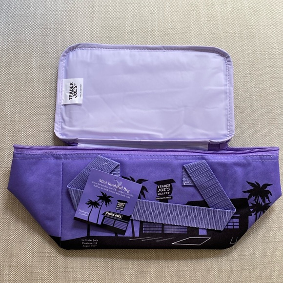 trader joe’s Handbags - NEW PURPLE BNWT Trader Joe’s Mini Insulated Bag